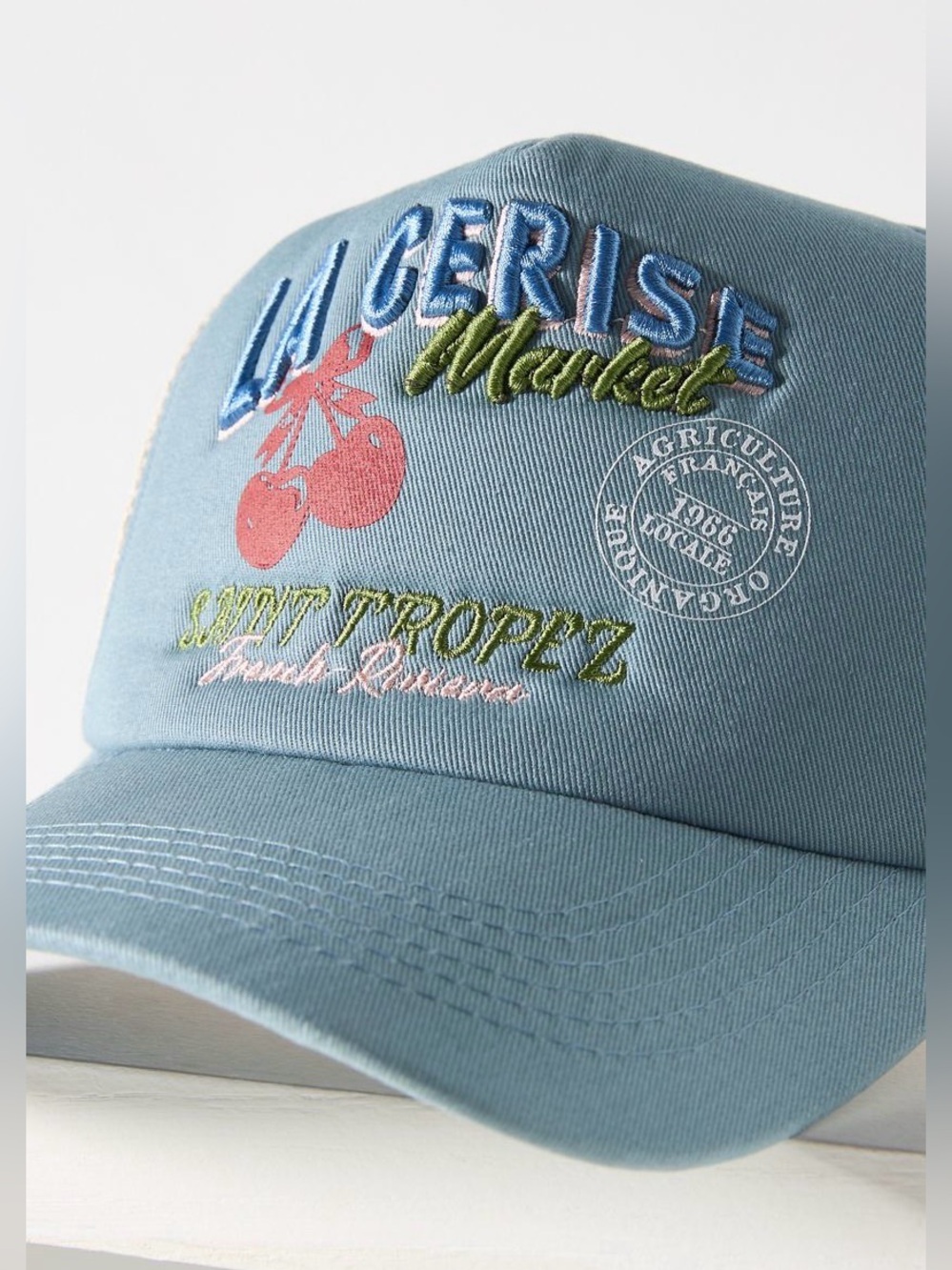 Anthropologie Worn/West La Cerise Trucker Hat